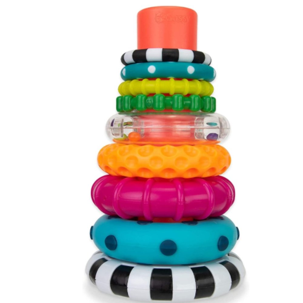 Stem Learning Stacks of Multi Circles 9 Rings and Stand Age 6 Plus Months